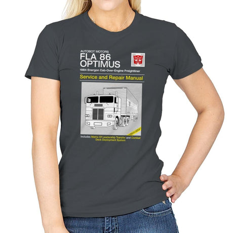 1984 Cab Repair Manual Exclusive - Shirtformers - Womens T-Shirts RIPT Apparel Small / Charcoal