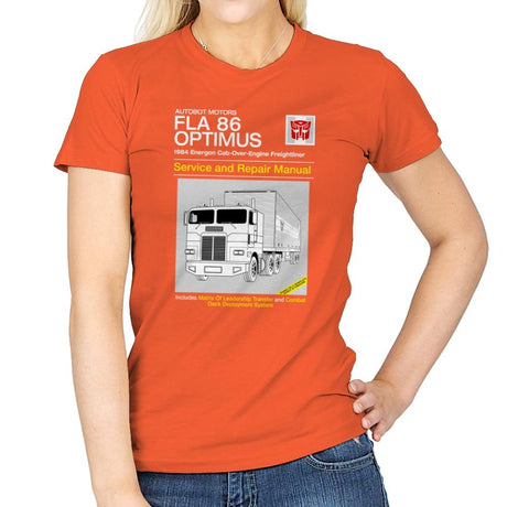 1984 Cab Repair Manual Exclusive - Shirtformers - Womens T-Shirts RIPT Apparel Small / Orange