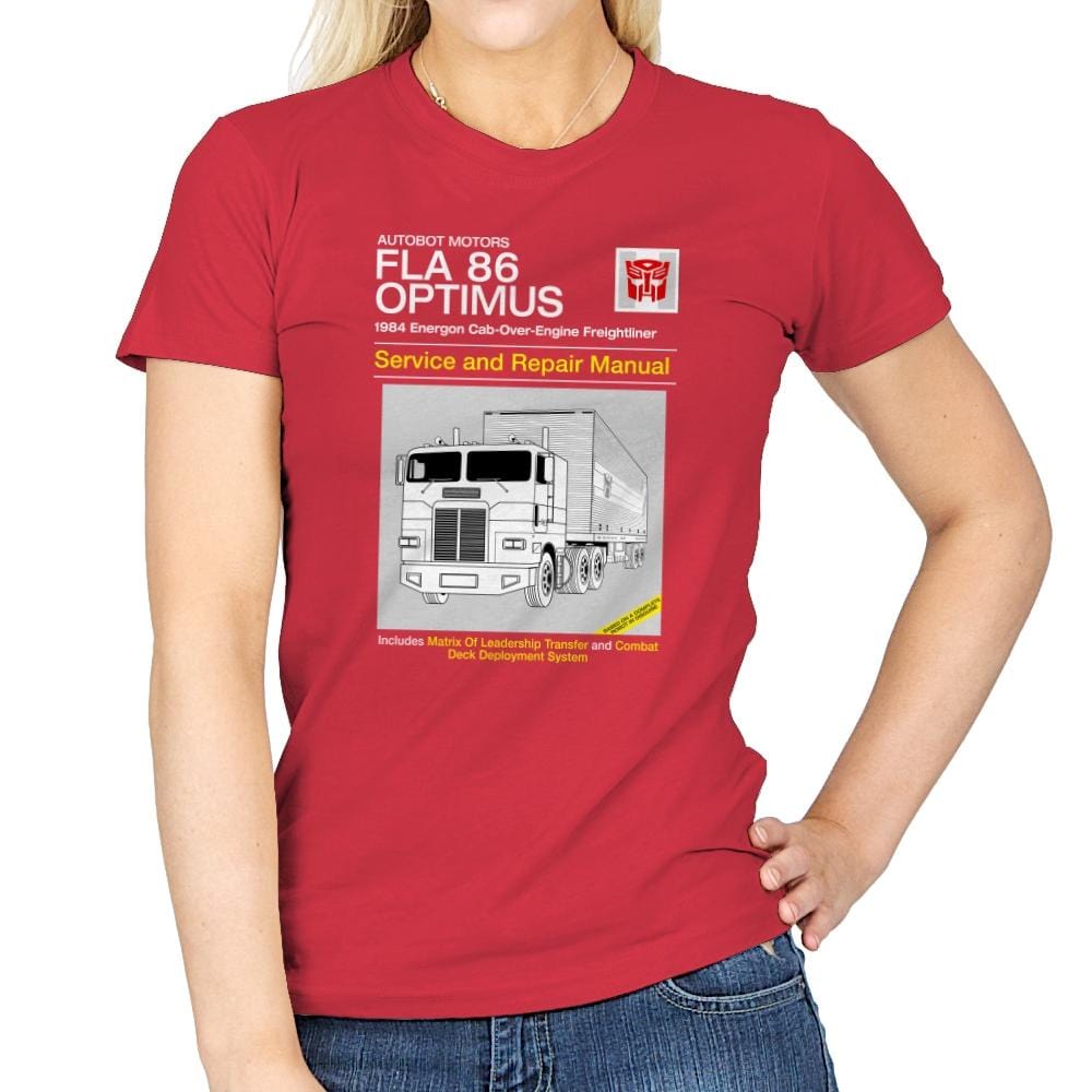 1984 Cab Repair Manual Exclusive - Shirtformers - Womens T-Shirts RIPT Apparel Small / Red