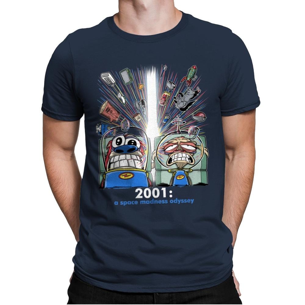 2001: A Space Madness Odyssey Exclusive - Mens Premium T-Shirts RIPT Apparel Small / Midnight Navy