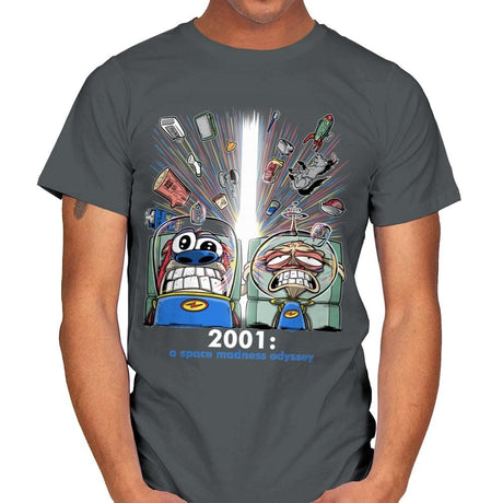 2001: A Space Madness Odyssey Exclusive - Mens T-Shirts RIPT Apparel Small / Charcoal