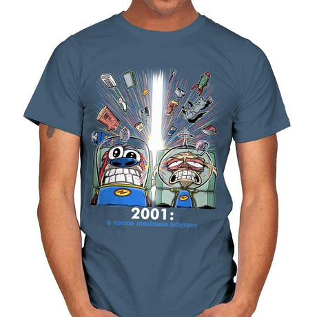 2001: A Space Madness Odyssey Exclusive - Mens T-Shirts RIPT Apparel Small / Indigo Blue