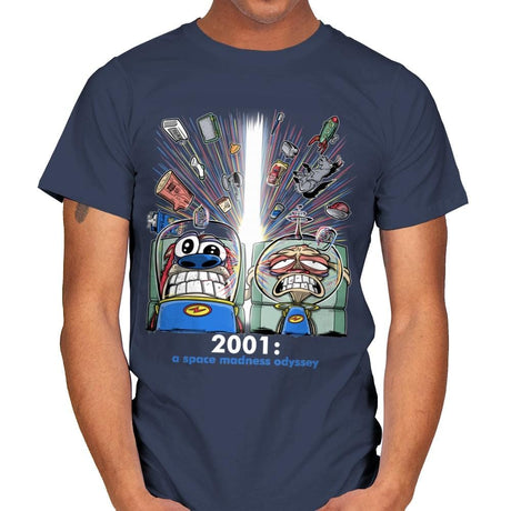 2001: A Space Madness Odyssey Exclusive - Mens T-Shirts RIPT Apparel Small / Navy