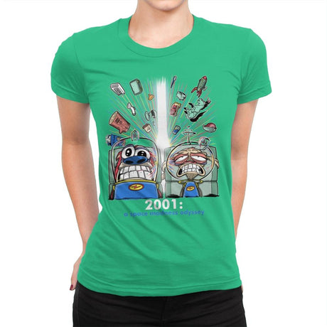 2001: A Space Madness Odyssey Exclusive - Womens Premium T-Shirts RIPT Apparel Small / Kelly Green