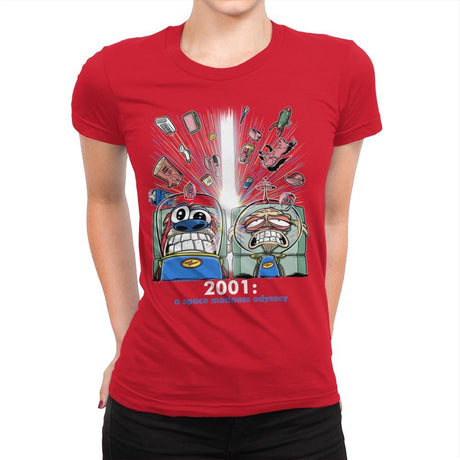 2001: A Space Madness Odyssey Exclusive - Womens Premium T-Shirts RIPT Apparel Small / Red