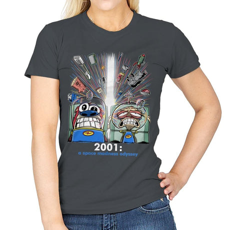 2001: A Space Madness Odyssey Exclusive - Womens T-Shirts RIPT Apparel Small / Charcoal