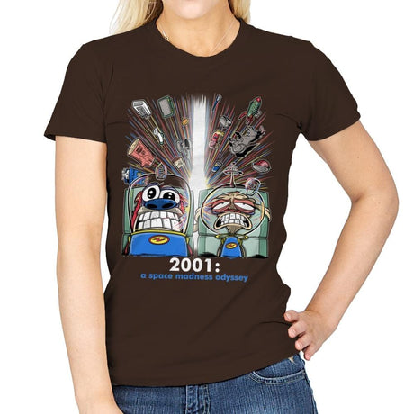 2001: A Space Madness Odyssey Exclusive - Womens T-Shirts RIPT Apparel Small / Dark Chocolate