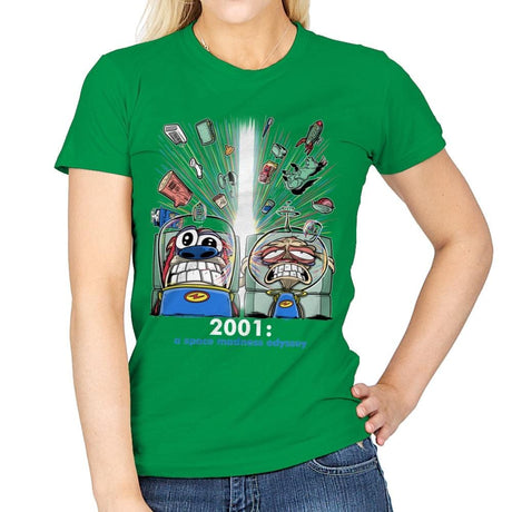 2001: A Space Madness Odyssey Exclusive - Womens T-Shirts RIPT Apparel Small / Irish Green