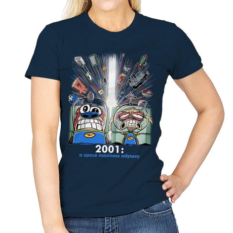 2001: A Space Madness Odyssey Exclusive - Womens T-Shirts RIPT Apparel Small / Navy