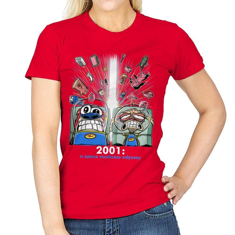 2001: A Space Madness Odyssey Exclusive - Womens T-Shirts RIPT Apparel Small / Red
