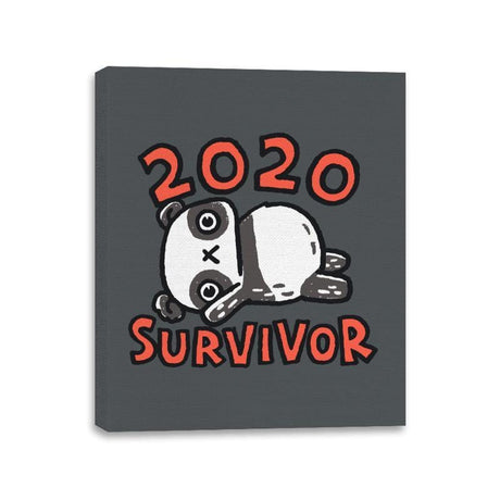 2020 Panda Survivor - Canvas Wraps Canvas Wraps RIPT Apparel 11x14 / Charcoal
