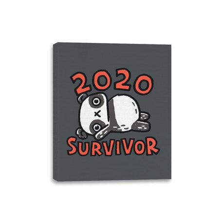 2020 Panda Survivor - Canvas Wraps Canvas Wraps RIPT Apparel 8x10 / Charcoal