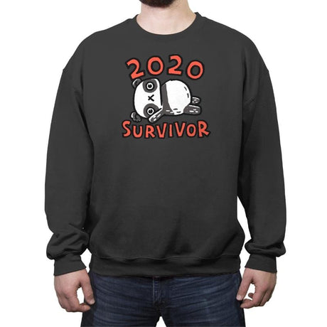 2020 Panda Survivor - Crew Neck Sweatshirt Crew Neck Sweatshirt RIPT Apparel Small / Charcoal