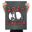 2020 Panda Survivor - Prints Posters RIPT Apparel 18x24 / Charcoal