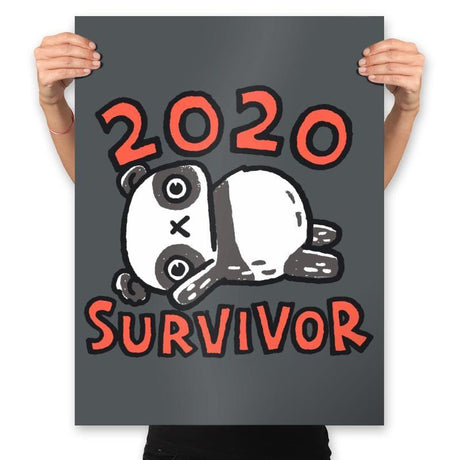 2020 Panda Survivor - Prints Posters RIPT Apparel 18x24 / Charcoal