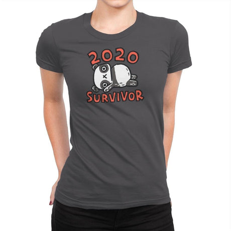 2020 Panda Survivor - Womens Premium T-Shirts RIPT Apparel Small / Heavy Metal