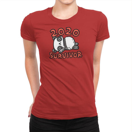 2020 Panda Survivor - Womens Premium T-Shirts RIPT Apparel Small / Red