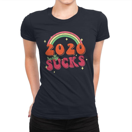 2020 Sucks - Womens Premium T-Shirts RIPT Apparel Small / Midnight Navy