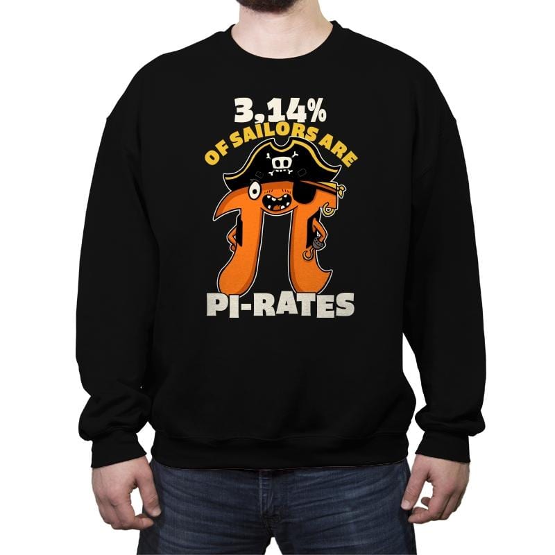 3,14% of Sailors are Pi Rates - Crew Neck Sweatshirt Crew Neck Sweatshirt RIPT Apparel Small / Black
