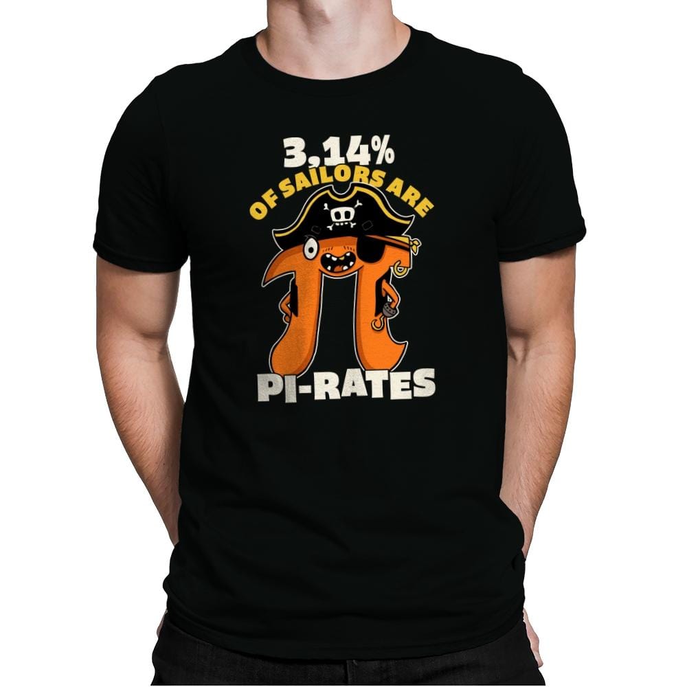 3,14% of Sailors are Pi Rates - Mens Premium T-Shirts RIPT Apparel Small / Black