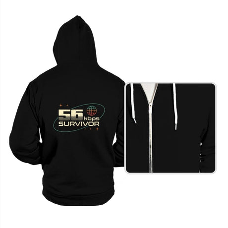 56 Kbps Survivo - Hoodies Hoodies RIPT Apparel Small / Black