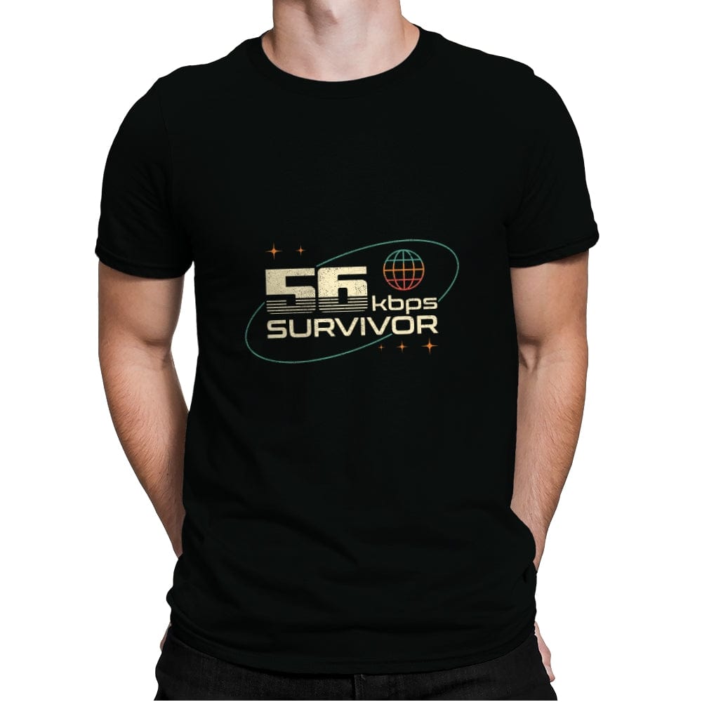 56 Kbps Survivo - Mens Premium T-Shirts RIPT Apparel Small / Black