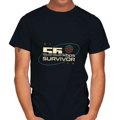 56 Kbps Survivo - Mens T-Shirts RIPT Apparel Small / Black