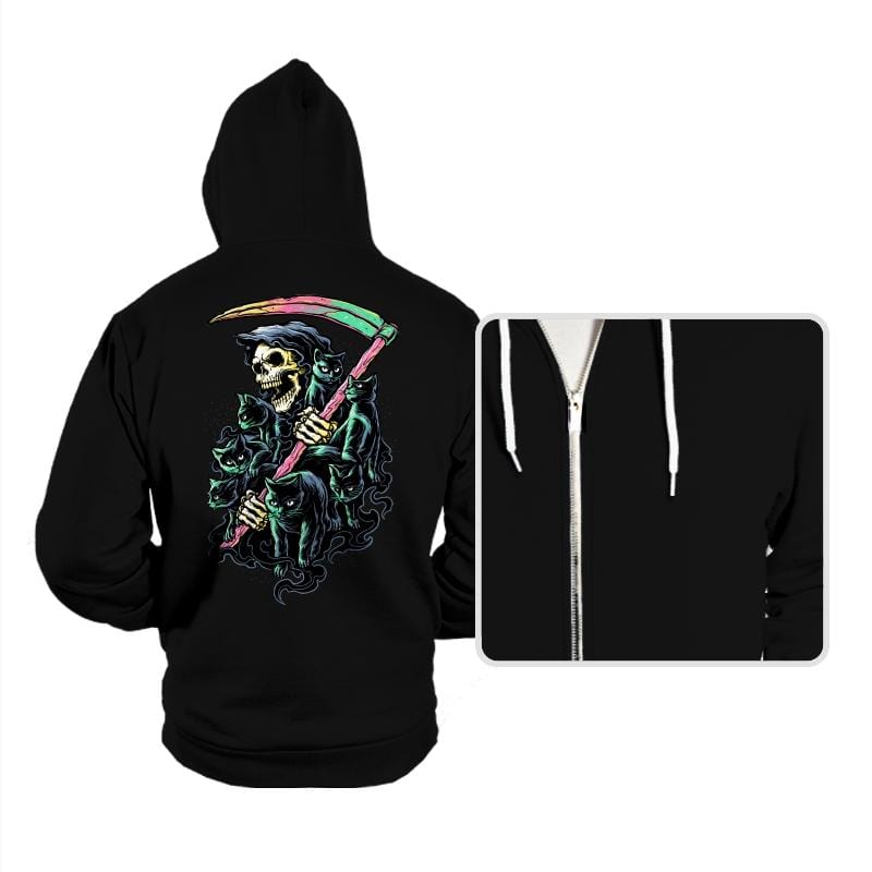 7 Deathly Cats - Hoodies Hoodies RIPT Apparel Small / Black
