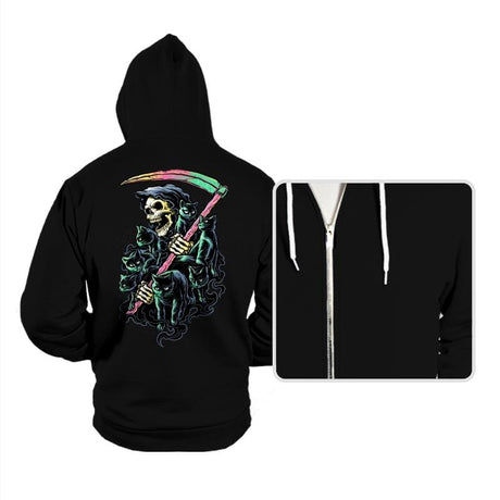 7 Deathly Cats - Hoodies Hoodies RIPT Apparel Small / Black