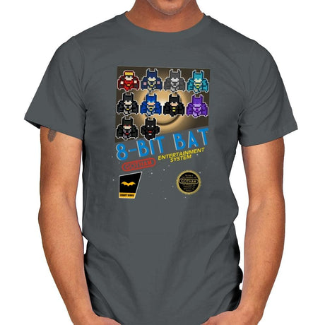 8-Bit Bat - Mens T-Shirts RIPT Apparel Small / Charcoal