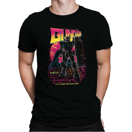 80s Retro RX 78-2 Gundam - Mens Premium T-Shirts RIPT Apparel Small / Black