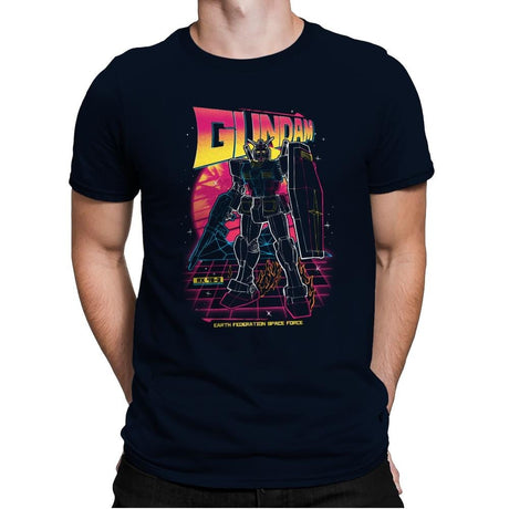 80s Retro RX 78-2 Gundam - Mens Premium T-Shirts RIPT Apparel Small / Midnight Navy