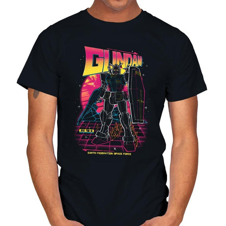 80s Retro RX 78-2 Gundam - Mens T-Shirts RIPT Apparel Small / Black