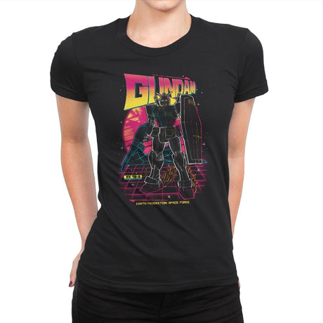80s Retro RX 78-2 Gundam - Womens Premium T-Shirts RIPT Apparel Small / Black
