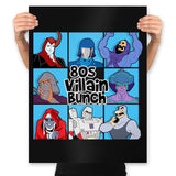 80s Villain Bunch - Prints Posters RIPT Apparel 18x24 / Black