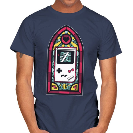 8bits Stained Glass - Mens T-Shirts RIPT Apparel Small / Navy