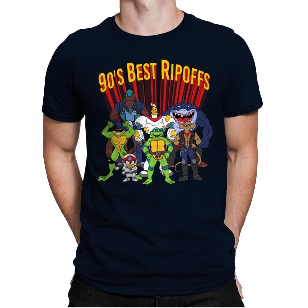 90´s Best Ripoffs - Mens Premium T-Shirts RIPT Apparel Small / Midnight Navy