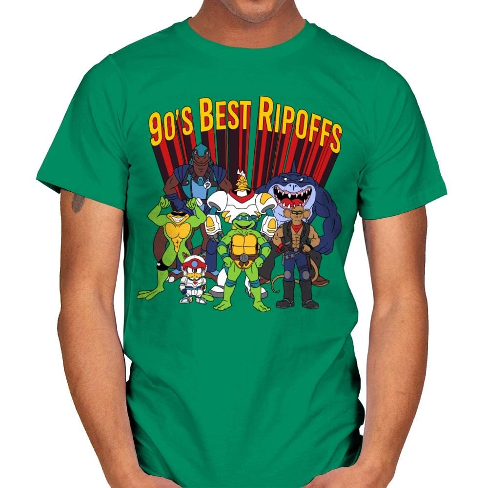 90´s Best Ripoffs - Mens T-Shirts RIPT Apparel Small / Kelly Green