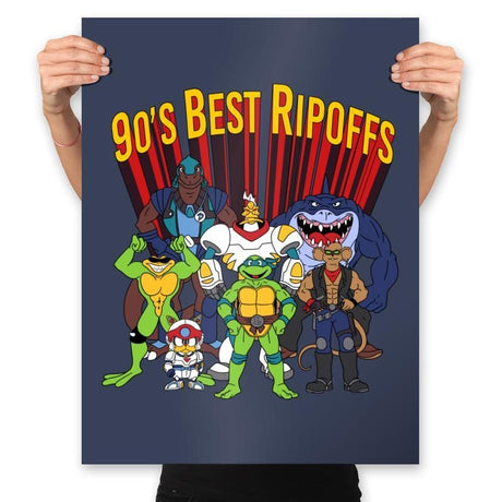 90´s Best Ripoffs - Prints Posters RIPT Apparel 18x24 / Navy