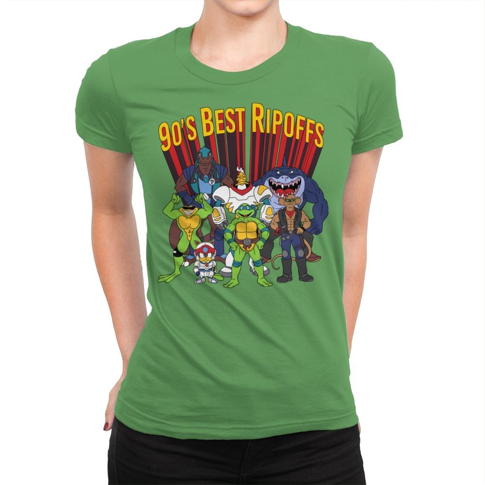 90´s Best Ripoffs - Womens Premium T-Shirts RIPT Apparel Small / Kelly Green