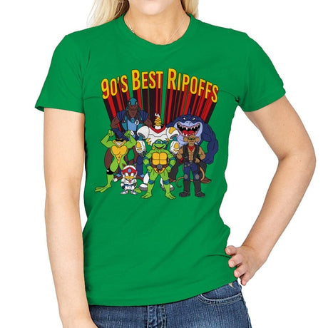 90´s Best Ripoffs - Womens T-Shirts RIPT Apparel Small / Irish Green