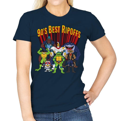90´s Best Ripoffs - Womens T-Shirts RIPT Apparel Small / Navy