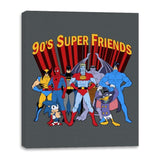90's Super Friends - Anytime - Canvas Wraps Canvas Wraps RIPT Apparel 16x20 / Charcoal