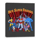 90's Super Friends - Canvas Wraps Canvas Wraps RIPT Apparel 16x20 / Charcoal