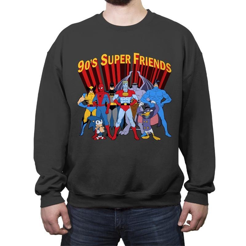 90's Super Friends - Crew Neck Sweatshirt Crew Neck Sweatshirt RIPT Apparel