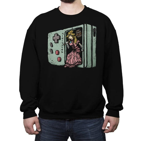 90s Princess - Crew Neck Sweatshirt Crew Neck Sweatshirt RIPT Apparel Small / Black