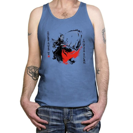 A Brush with the Force Exclusive - Tanktop Tanktop RIPT Apparel X-Small / Blue Triblend