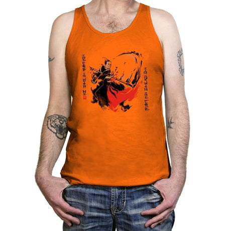 A Brush with the Force Exclusive - Tanktop Tanktop RIPT Apparel X-Small / Neon Orange