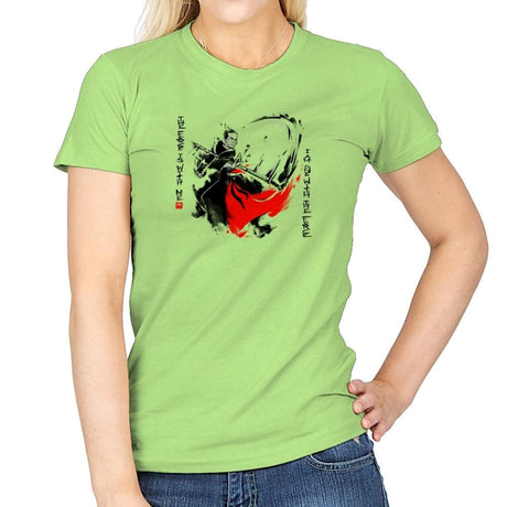 A Brush with the Force Exclusive - Womens T-Shirts RIPT Apparel Small / Mint Green