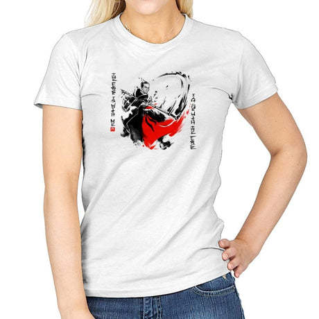 A Brush with the Force Exclusive - Womens T-Shirts RIPT Apparel Small / White